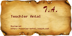 Teschler Antal névjegykártya